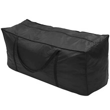 Sundeep Garden Cushion Storage Bag 173x76x51cm 210D Oxford Fabric Large Protective Patio Cushions and Cover (Black)