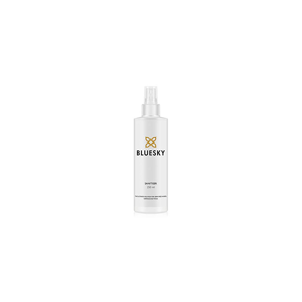 Bluesky 3 In 1 - Nail Dehydrator, Hand Sanitiser Spray And Cleanser For Nails And Surfaces, Antibacterial Cleanser, 99.9 Percent Isopropyl Alcohol, 250 Ml