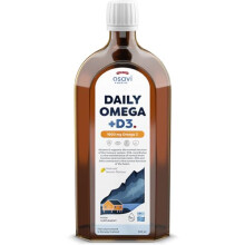 Daily Omega + D3, 1600mg Omega 3 (Natural Lemon) - 500 ml.