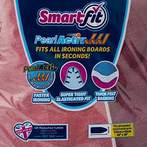 Minky SmartFit PearlActiv Reflector Ironing Board Cover, Universal Fit 2