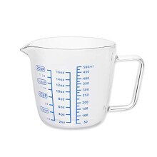 Measuring Cup Glass 500 ml Measuring Jug Multi-Purpose Measuring Mug for Liquid, 2-Cup
