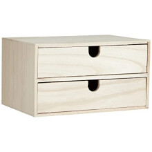 MOBILETTO 2 CASSETTI 24X16X13,5 CM LEGNO