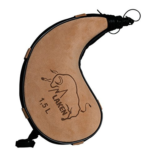 - Spanish Leather Wine Bota Water Canteen Kidney Shape - 1.5 Liter