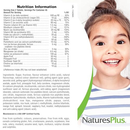 NaturesPlus, Animal Parade, Complément Multivitaminé à Croquer pour Enfants, Cerise, 90 Comprimés en Forme d'Animaux 2