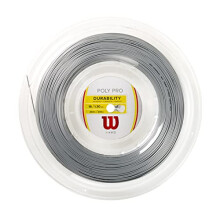Unisex Poly Pro Tennis Racket String, Silver, 16G UK