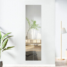 10Pcs Self Adhesive Mirrors Sheets Thickened Acrylic Mirror Tiles Adhesive Wall Adhesive Mirror Stickers High Clear Plastic Mirror for Bathroom,