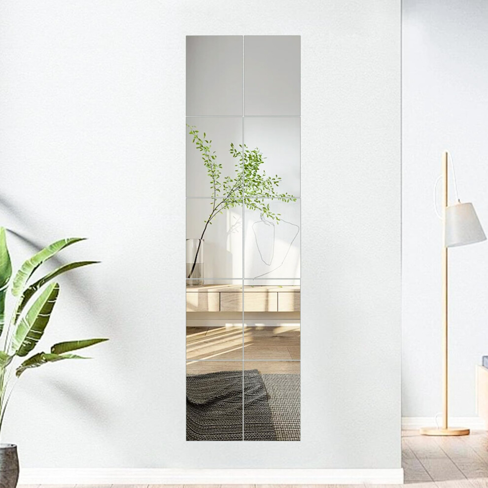 10Pcs Self Adhesive Mirrors Sheets Thickened Acrylic Mirror Tiles Adhesive Wall Adhesive Mirror Stickers High Clear Plastic Mirror for Bathroom on OnBuy