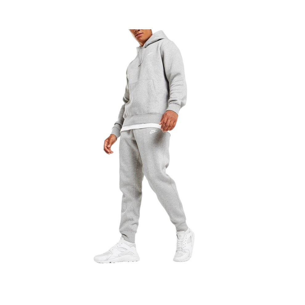 Nike (, M) Club Mens Fleece Full Tracksuits Set Grey