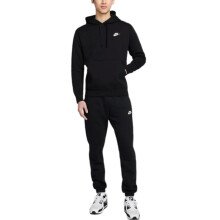 (Black, L) NIKE Club Mens Fleece Full Tracksuits Set