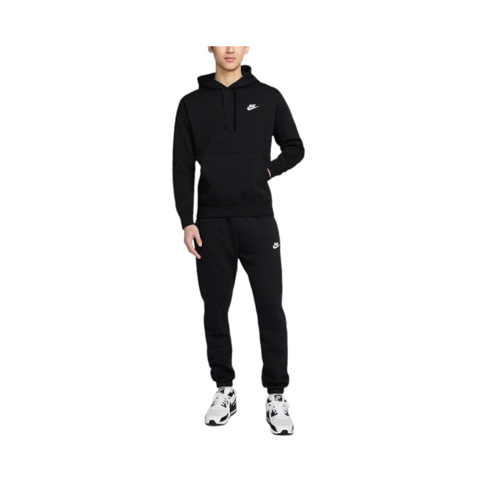 Nike (, M) Club Mens Fleece Full Tracksuits Set Black