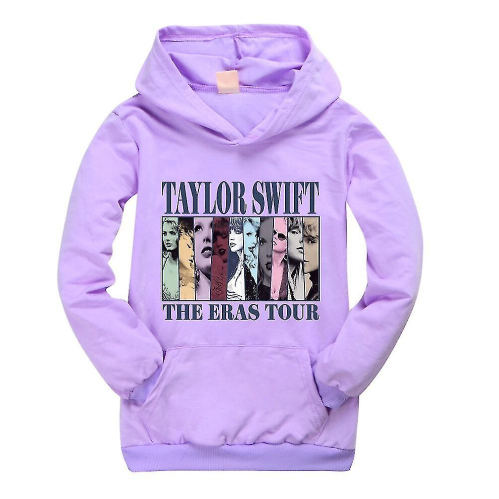 (13-14 Years) Pop Taylor Swift The Eras Tour Hoodie Kids Girls Boys Hooded Sweatshirt Casual Pullover Tops Xmas Gifts