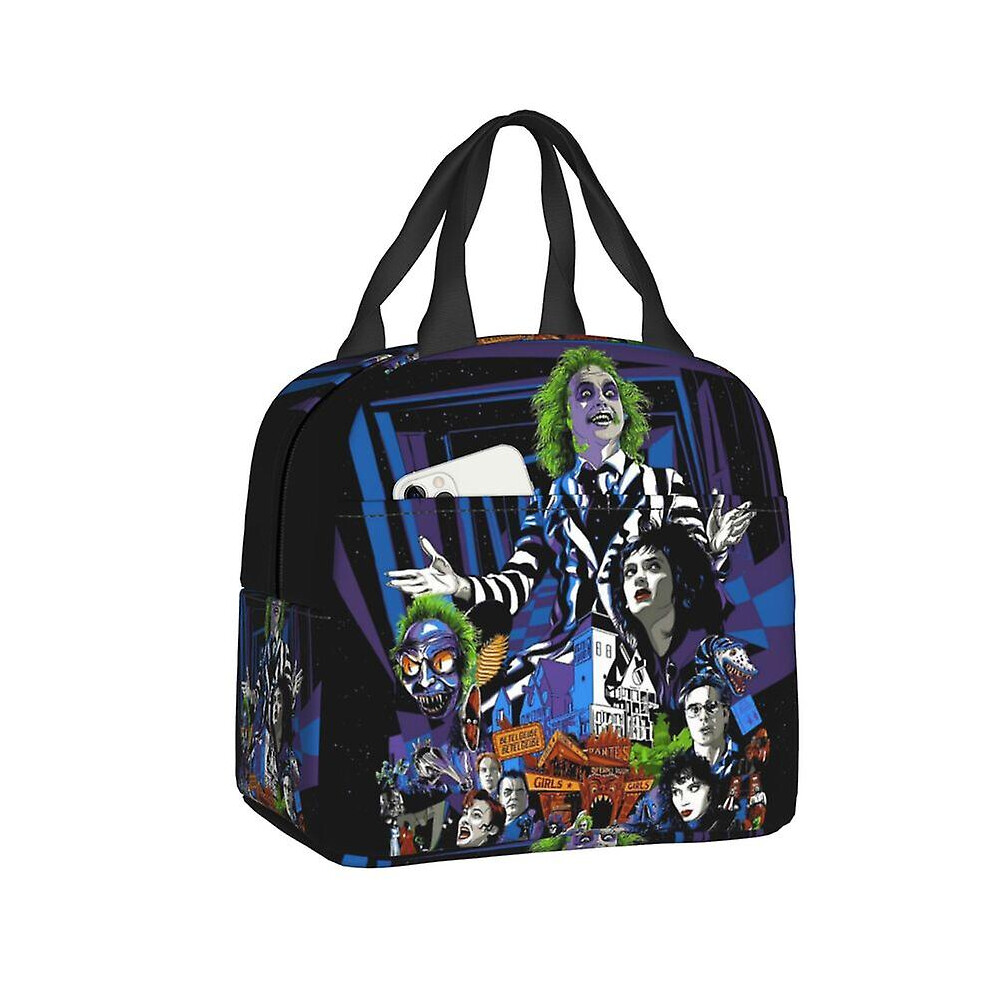 Tim Burton Horror Movie Insulated Lunch Bag For Work School Cooler Thermal Lunch Box Women Children Food Container Tote Bags