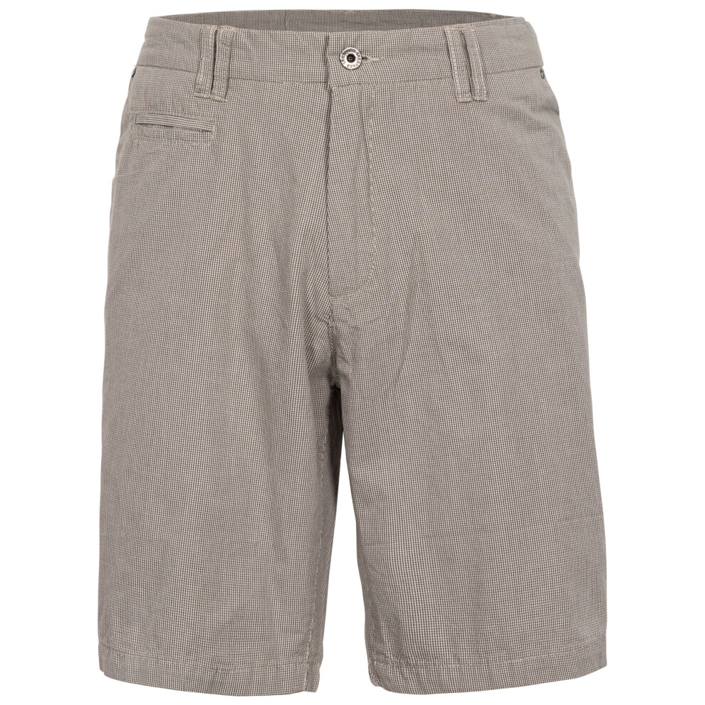 (M, Oatmeal Check) Trespass Mens Shorts Travel Cotton Summer Miner