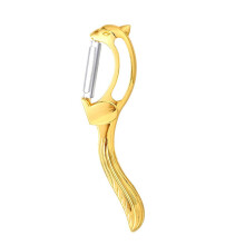 (Gold) Fruit Vegetable Swivel Peelers Squirrel Shape Potato Peeler