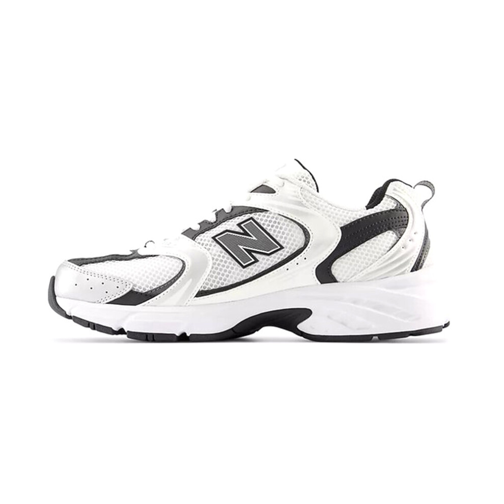 (UK6.5/EU40/25CM) New Balance 530 White Silver Metallic Black Women Men Shoes Trainers