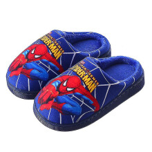 (Style 1, 34-35 for 22CM) Children Cartoon Spiderman Cotton Slipper Soft Autumn Winter Warm Princess Baby Boy Girl Indoor Home Bedroom Cotton Shoes