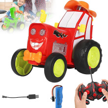 (Red) Crazy Jumping Car Toy, 2023 New Remote Control Dancing Car With Lights And Music