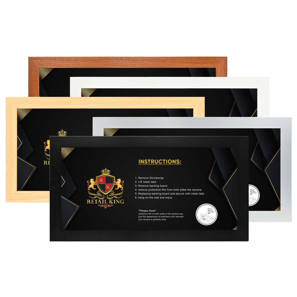 Topbrands786 (Black 14 X 8 In) Panoramic Picture Frames Photo & Poster Frames Multicoloured