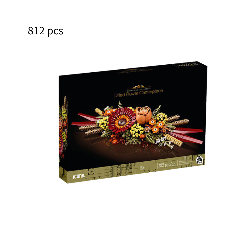 Rywolt (812 Pcs) Building Flower Bouquet Block 10313 10314 Abs Plastic Diy Assembly Toy Colorful