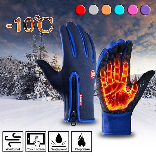 (Dark Blue, xxL) Winter Gloves Touch Screen 1