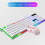 (White) Colorful Led Illuminated Backlit Usb Wired Pc Rainbow Gaming Keyboard Mouse Set 2