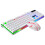 (White) Colorful Led Illuminated Backlit Usb Wired Pc Rainbow Gaming Keyboard Mouse Set 1