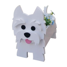 (Highland white) New 2023 Plant Pots Dog Planter Easy To Assemble Office Home Decor Gift Garden Yard Lawn Outdoor Pla