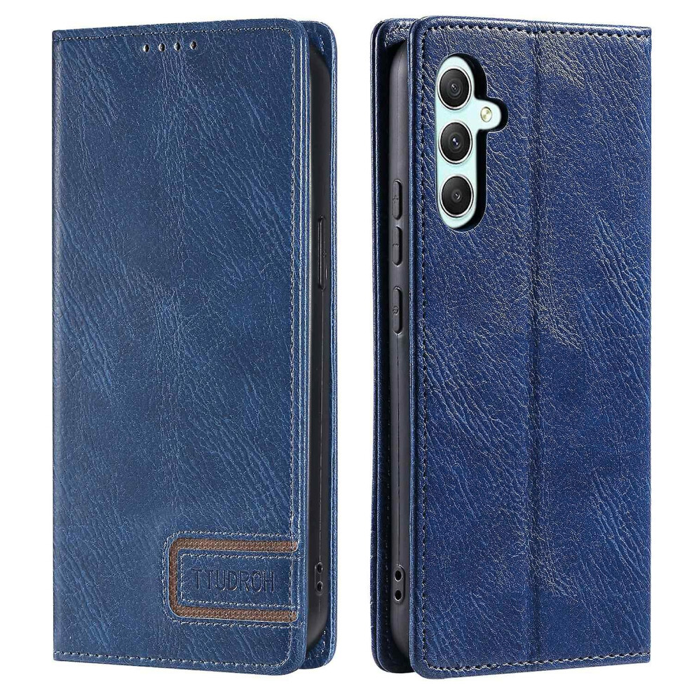 (Blue) For Samsung Galaxy A54 5G Rfid Blocking Pu Leather Phone Case With Stand Wallet Blue 5413367995981