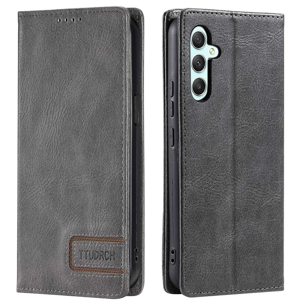 (Grey) For Samsung Galaxy A54 5G Rfid Blocking Pu Leather Phone Case With Stand Wallet Grey 5413367995998