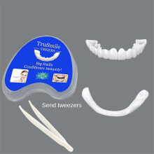 (color03) Snap On False Teeth Upper Lower Dental Veneers Dentures Tooth Cover Set Hot