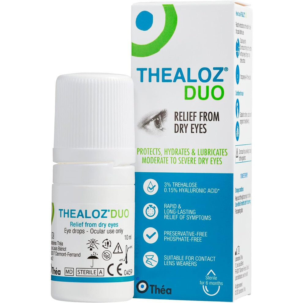 Thealoz Duo Eye Drops - Rapid & Long-Lasting Relief 10 ml 300 Drops