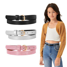 (3PC-B, 80cm(31.5Inch)) Jasgood 4/3 Pack Kids Belt Fashion Glitter Belt, Cute Shiny Pu Leather Belt For Girls And Boys