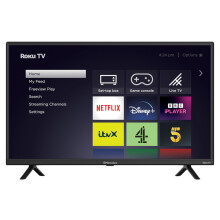 EMtronics 32-inch Roku Smart TV - HD Ready, Freeview Play, 150,000+ Movies & Apps, Alexa/Google Home compatible, 16W Audio - Refurbished