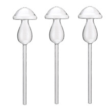 (White, 3Pcs) Plant Watering Globes Mushroom Self Watering Globes Watering Bulbs Hand-blown Water Globes For Plants