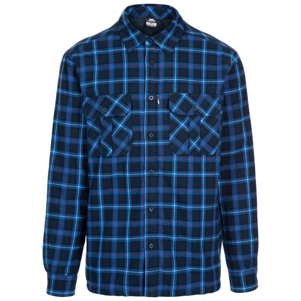 (XS, Dark Blue Check) Trespass Mens Long Sleeved Check Shirt Rapeseed