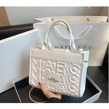 (white) Women's handbags New embossed design tote tote bag large capacity bag briefcase