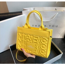 (Yellow) Women's handbags New embossed design tote tote bag large capacity bag briefcase