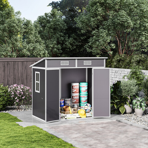 Living And Home 6*4ft Outdoor Plastic Garden Storage Shed 1