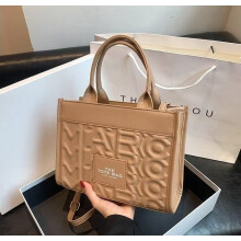 (khaki) Women's handbags New embossed design tote tote bag large capacity bag briefcase
