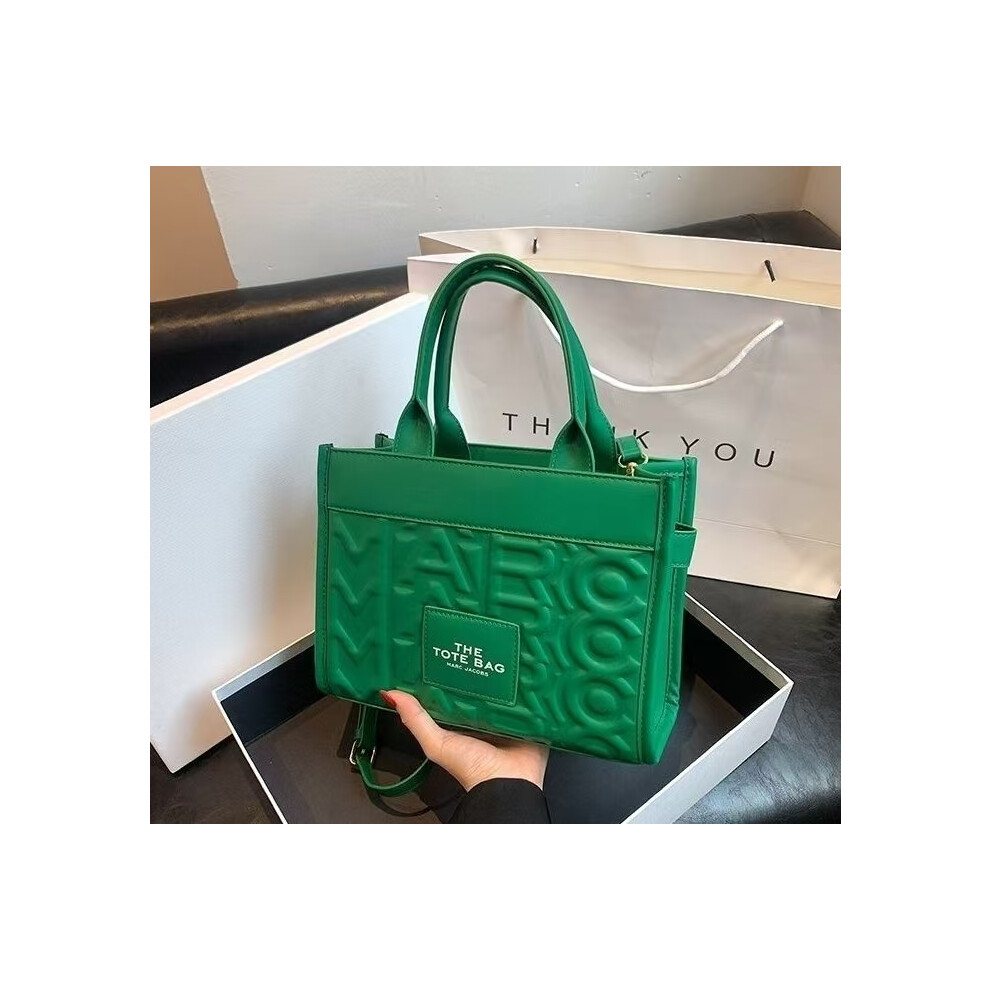 (green) Women's handbags New embossed design tote tote bag large capacity bag briefcase