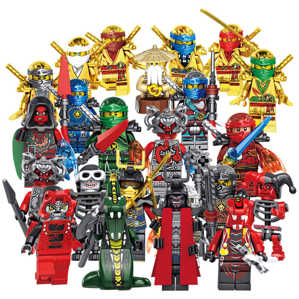 Set of 24 pcs Ninjago Mini Figures Kai Jay Sensei Wu Master Building Blocks Toys