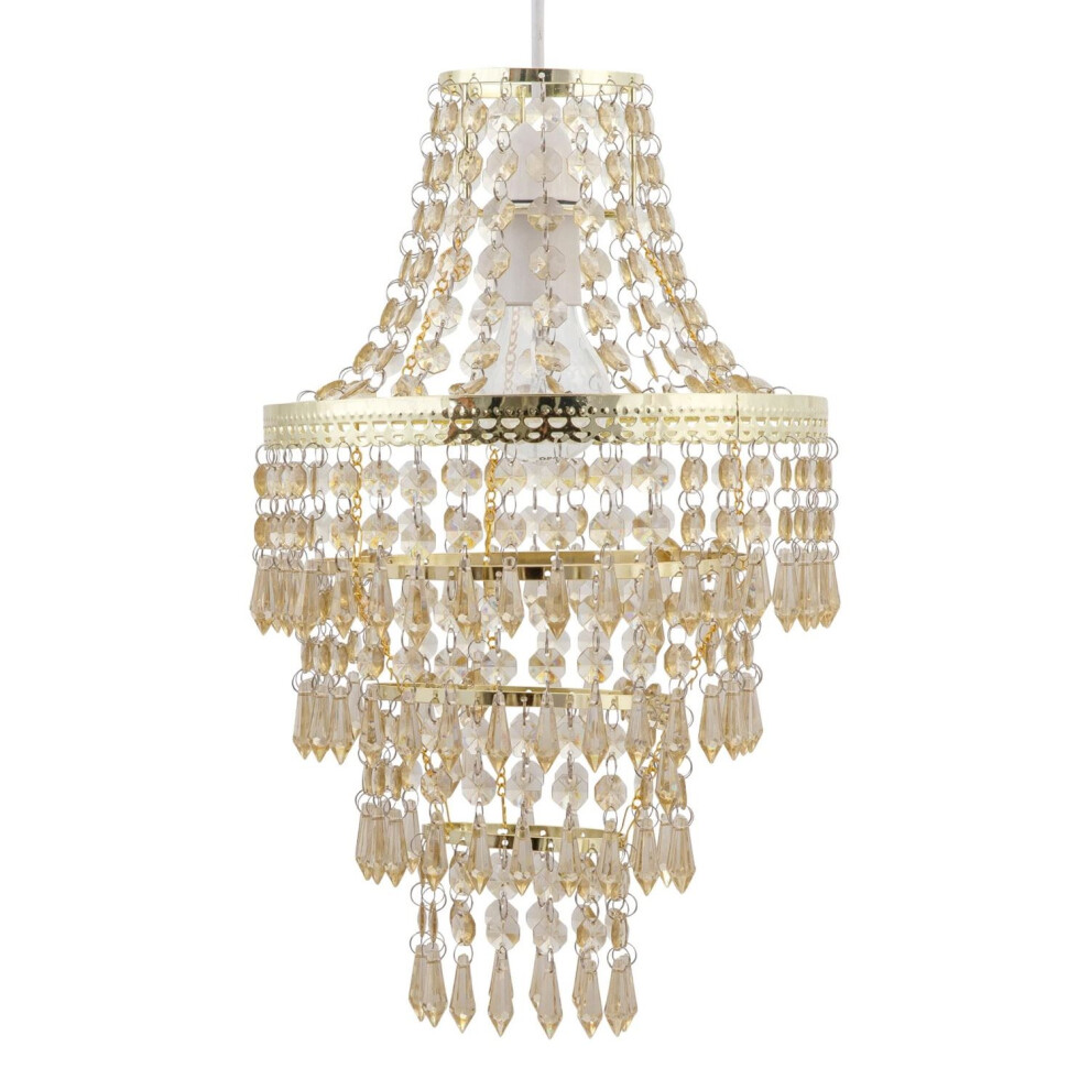 Gold Tiered Chandelier Style Light Shade