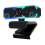 Câmera de streaming 1080P 60FPS, webcam USB com microfone e luz de preenchimento, foco automático (preta) 1