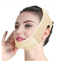 Double Chin Eliminator - V Line Lifting Mask with Chin Strap for Double Chin for Women -Face Lift, Prevent Sagging, V Shaped Slimmer(Yellow)