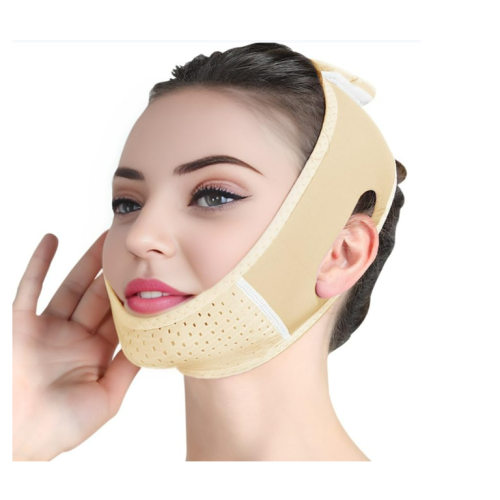 Éliminateur de double menton Masque de levage en V avec (jaune)