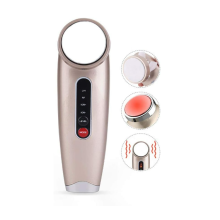 Firming Machine, Heating Cleansing Beauty Instrument Facial Care Skin High Frequency Vibration Massage Deep Cleaning Instrument(Pink)