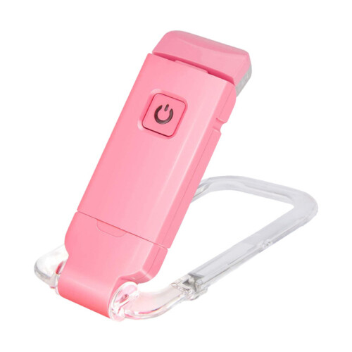 (Pink) USB Rechargeable LED Clip on Book Reading Light
