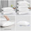(White) Hotel Quality Pillowcases Pair Plain Dyed Microfiber Multi Colour Pillowcases 1