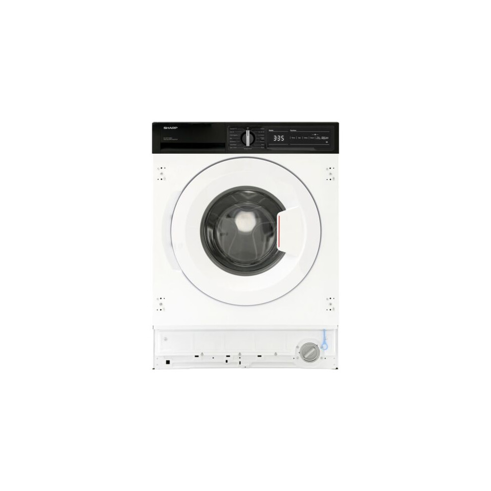 Sharp Es-Nih714bwa-En 7Kg Washing Machine White 1400Rpm A Rated - Allergy Smart Germ-Kill, Quiet Inverter Motor