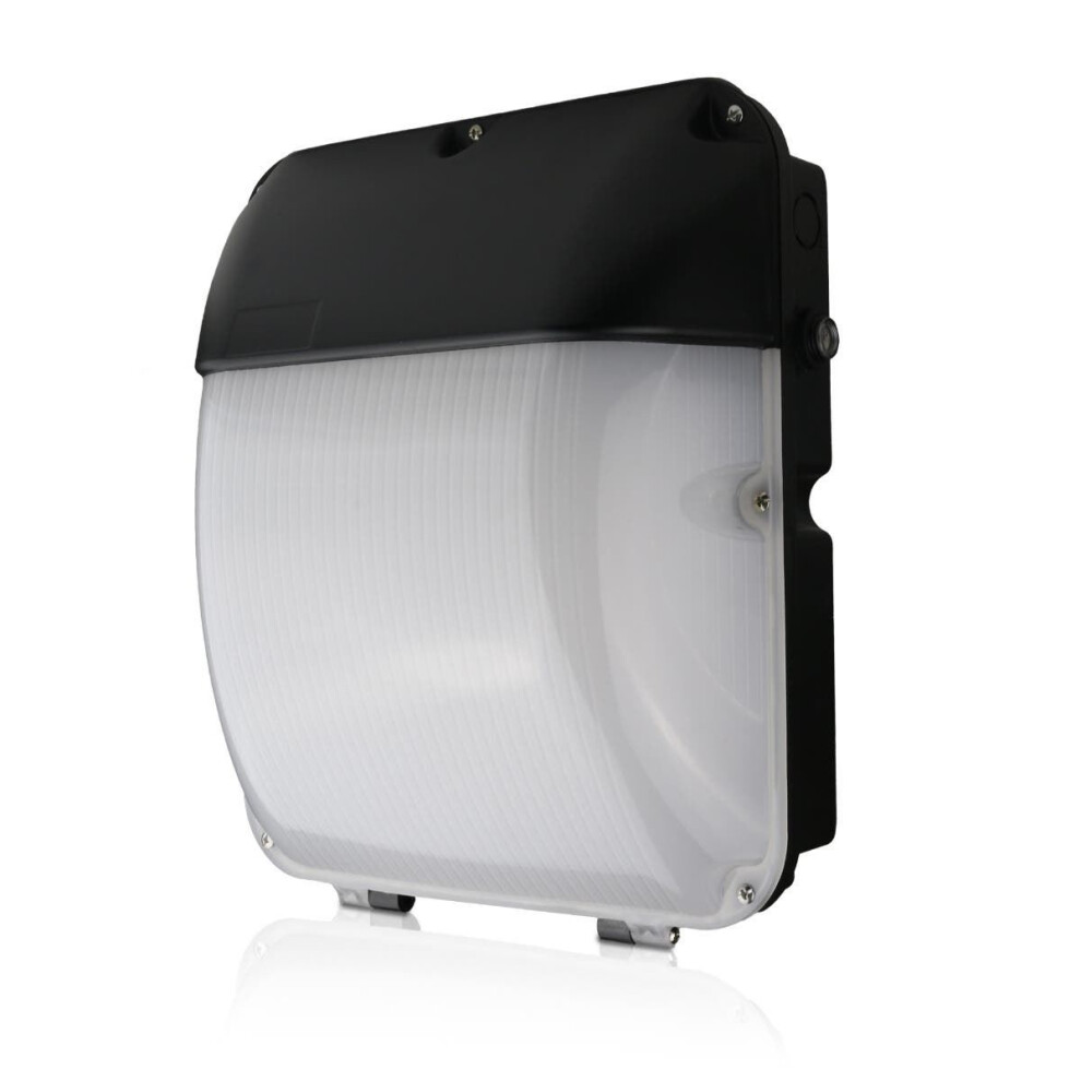 Bright Source LED Slim Wall Pack, Outdoor Bulkhead Light Fitting, Photocell, 30w, 2200lm, 3CCT Switchable Colour Temperature 3000K 4000K 6000K, IP65 W